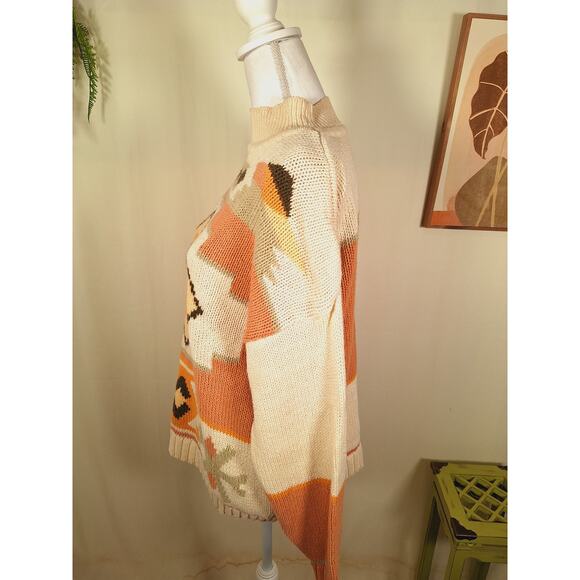 Here's A Hug Women's Cotton Blend Turtleneck Sweater Large - Picture 5 of 6